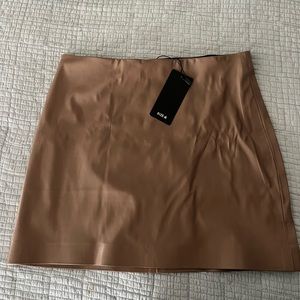 Leather-like mini skirt